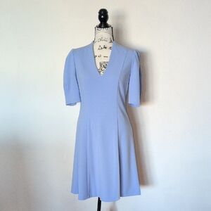 Jessica Howard Light Blue V-Neck Fit-and-Flare Mini Dress - Only Worn Once!